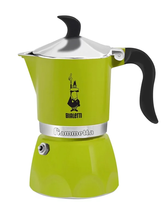 Гейзерная кофеварка Bialetti Fiametta (3 порции, 180 мл), лайм