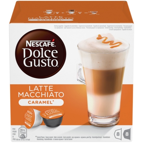 Капсулы для кофемашин Dolce Gusto -  Latte Macchiato Caramel (8 шт.)