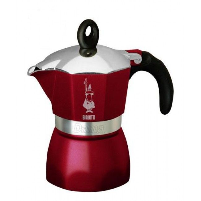 Гейзерная кофеварка Bialetti Dama Glamour (на 3 порции), красная