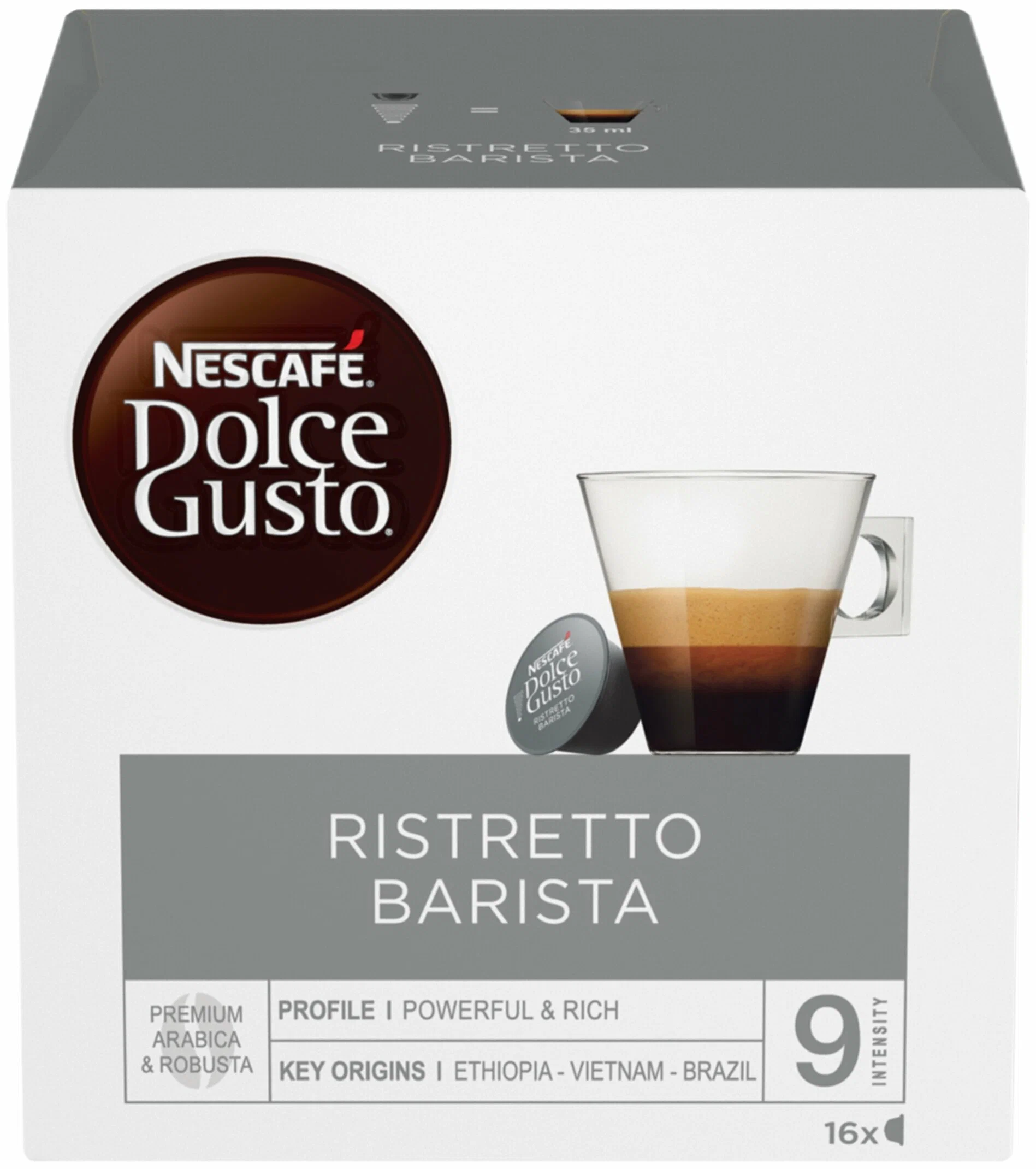 Капсулы для кофемашин Dolce Gusto - Ristretto Barista (16 шт.)