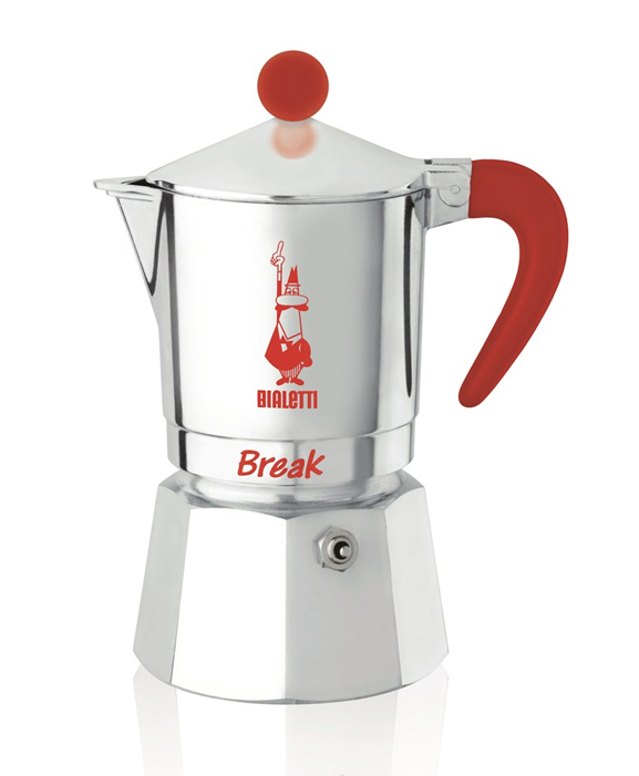 Гейзерная кофеварка Bialetti Break (3 порции, 120 мл), красный